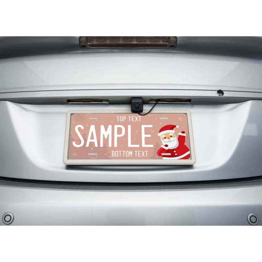 Personalisiertes Weihnachtsmann-Nummernschild von Hello Young in Schwarz als Wandkunst für Weihnachten - Bild 2