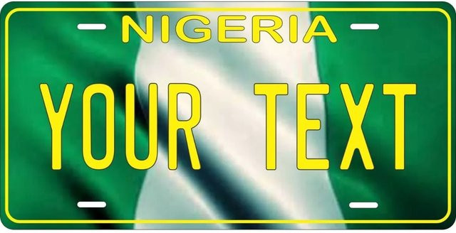 Personalisierbares dekoratives Etikett mit Nigeria-Flagge von CIFBUY in Grün, wasserdicht und staubdicht - Bild 1