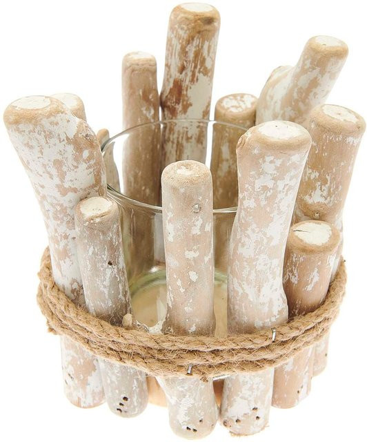 Rico Design Windlicht im Shabby Chic aus Holz, B: 15 cm, H: 15 cm, T: 1 cm - Bild 1