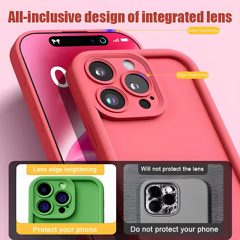 Stoßfeste iPhone Schutzhülle von VRNOEI in Pink für iPhone 17 bis iPhone 11 Modelle - Bild 2