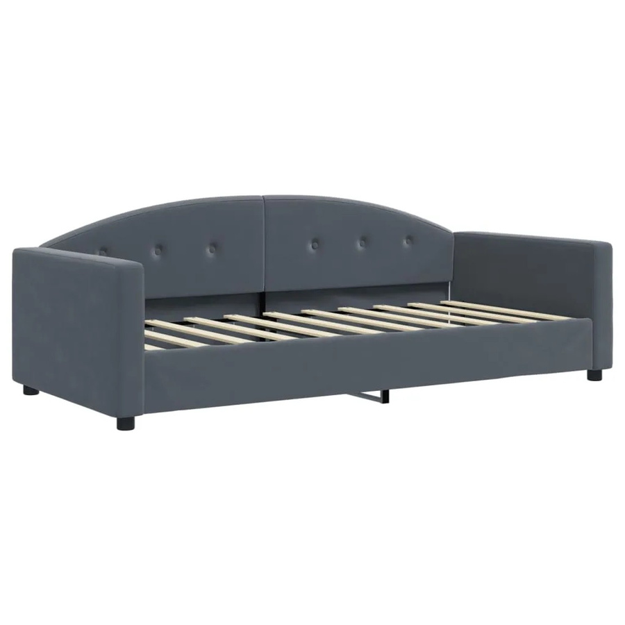 vidaXL Tagesbett aus Samt in Anthrazit Dunkelgrau B/T/H: 90 x 190 cm - Bild 2