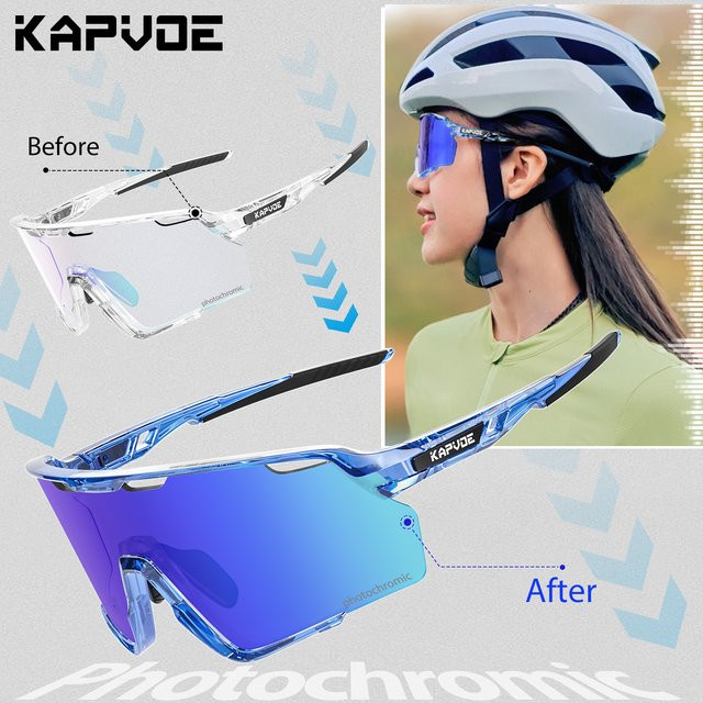 Kapvoe Sportsonnenbrille, Vollrand, Wrap, Kunststoff, Blue, Unisex - Bild 1