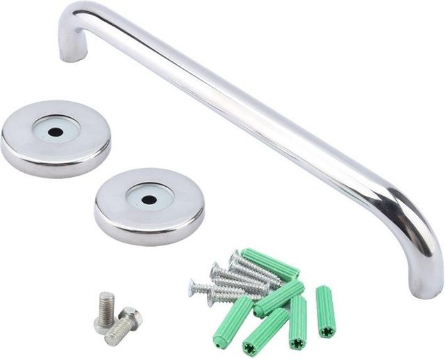 TOMTOP JMS Haltegriff aus Edelstahl in Weiß und Silber, Wandmontage, rutschfester Griff für Dusche und Badewanne - Bild 1