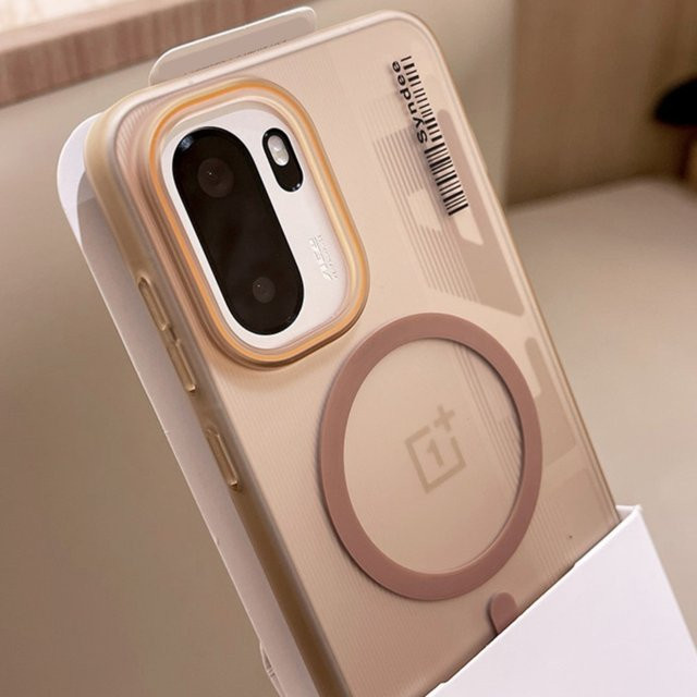 Matte transparente magnetische Schutzhülle für OnePlus Modelle mit MagSafe Unterstützung in Pink - Bild 1