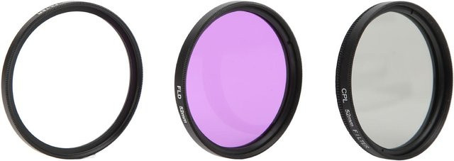 Koogeelife 3er-Set Mehrfachbeschichtete Objektivfilter UV CPL FLD für Digitalkameras in Pink und Multicolour - Bild 1