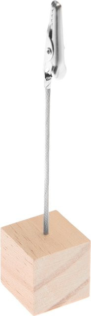 Rico Design Fotohalter Würfel mit Klammer aus Holz und Metall, B: 12,0 cm, T: 1,0 cm, H: 2,5 cm - Bild 1