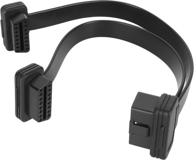 DIYelecs OBD Y Splitter Verlängerungskabel 16 Pin 1 auf 2 OBD Stecker auf Buchse Adapterkabel für Autodiagnose in Schwarz - Bild 1