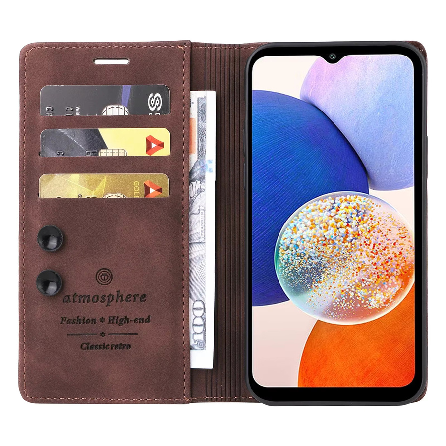 Leder-Brieftaschenhülle für Samsung Galaxy S25 S26 S24 S23 S22 Ultra A16 A26 A36 A56 A17 A37 A57 A15 A25 A35 A55 in Schwarz oder Braun - Bild 3