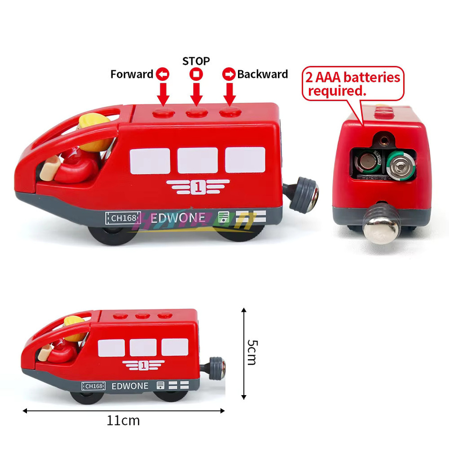 hairun Magnetischer elektrischer Zug mit kleiner Puppe, Spielzeugeisenbahn - Bild 2