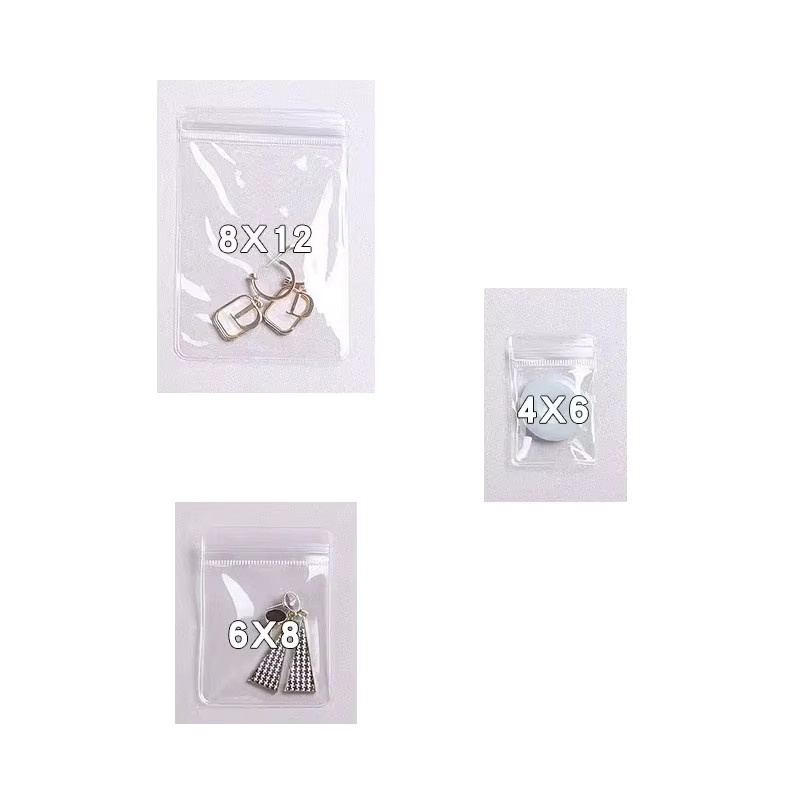 30er Set Transparente PVC Schmuckbeutel mit Zip-Verschluss zur sicheren Aufbewahrung und zum Schutz von Ohrringen und Halsketten vor Oxidation - Bild 4