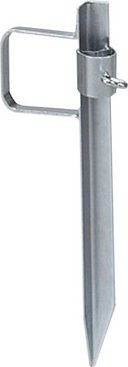 DELSCHEN Bodenspiess RD-B 7501 Bodenhülse für Schirmstock aus verzinktem Stahl in Silber - Bild 1