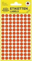 Avery Zweckform Markierungspunkte aus Papier, nicht wieder ablösbar, Durchmesser: 8 mm, Farben: Rot und Orange - Bild 1