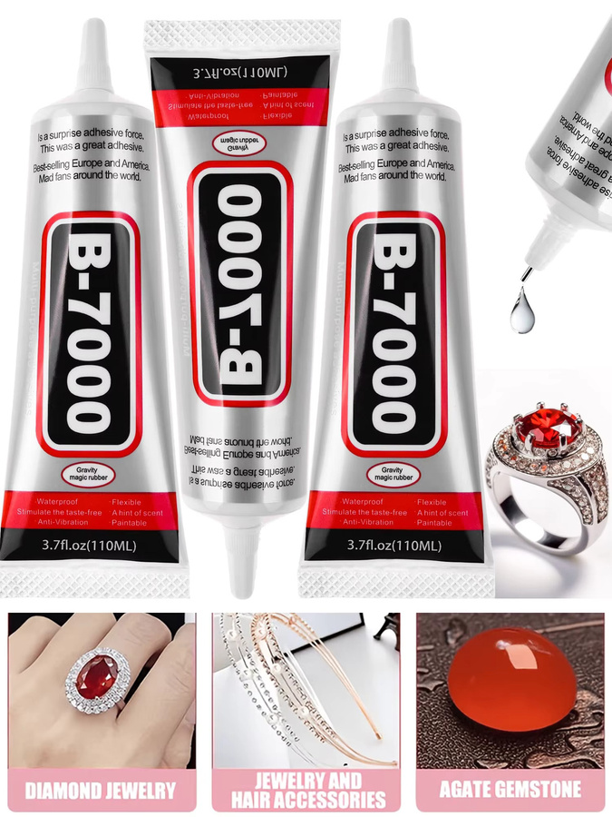 8er Set B7000 Kunstharzkleber, transparenter Universalkleber für Schmuck und Mobiltelefone, 15 g pro Stück - Bild 7