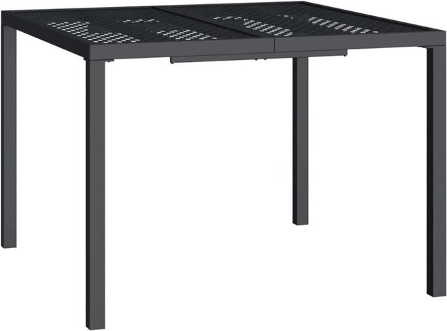 Furnicato Gartentisch aus Stahl in Anthrazit mit modernem Mesh-Design, B/T/H: 100 x 100 x 72 cm - Bild 1