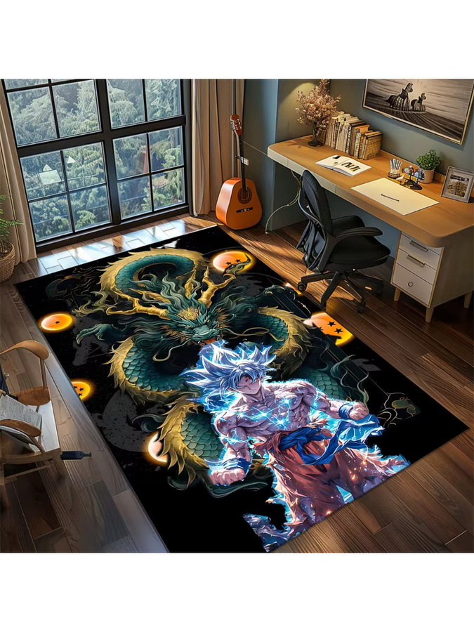 Bandai Dragon Ball Goku Anime-Teppich, rutschfeste und waschbare Bodenmatte in Multicolour für dein Schlafzimmer oder Gamer-Zimmer - Bild 2