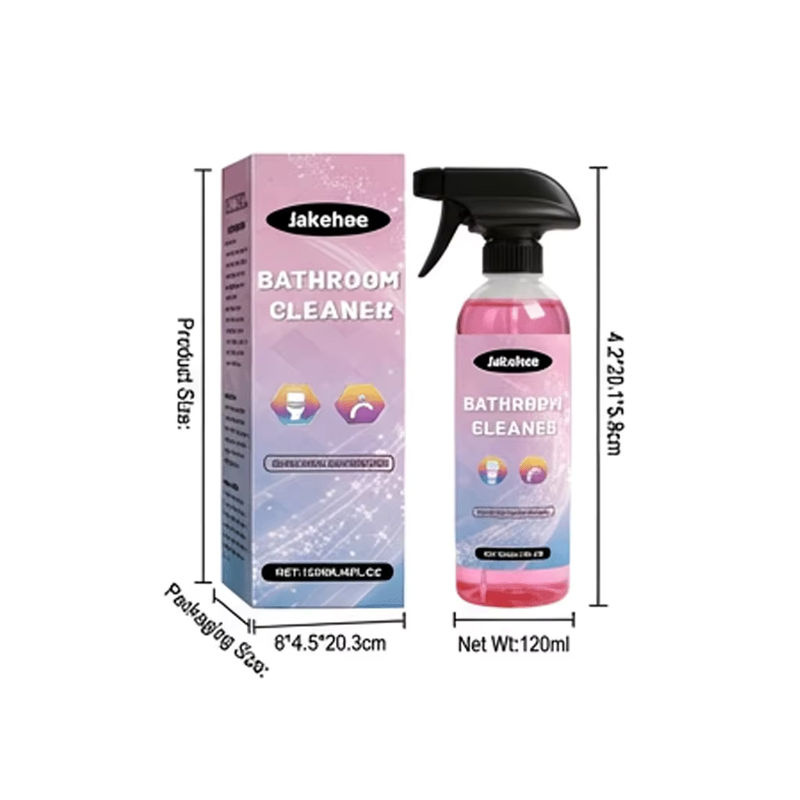 JAKEHOE Badezimmer-Reinigungsspray als Mehrzweck-Kalkentferner für Duschglas, Wannen und Fliesen, Pink, 120 ml - Bild 4