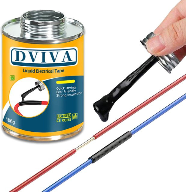 DViva Wasserdichte flüssige Isolierpaste in Schwarz, schnell trocknender elektrischer Kleber für Kabel und Drähte - Bild 1