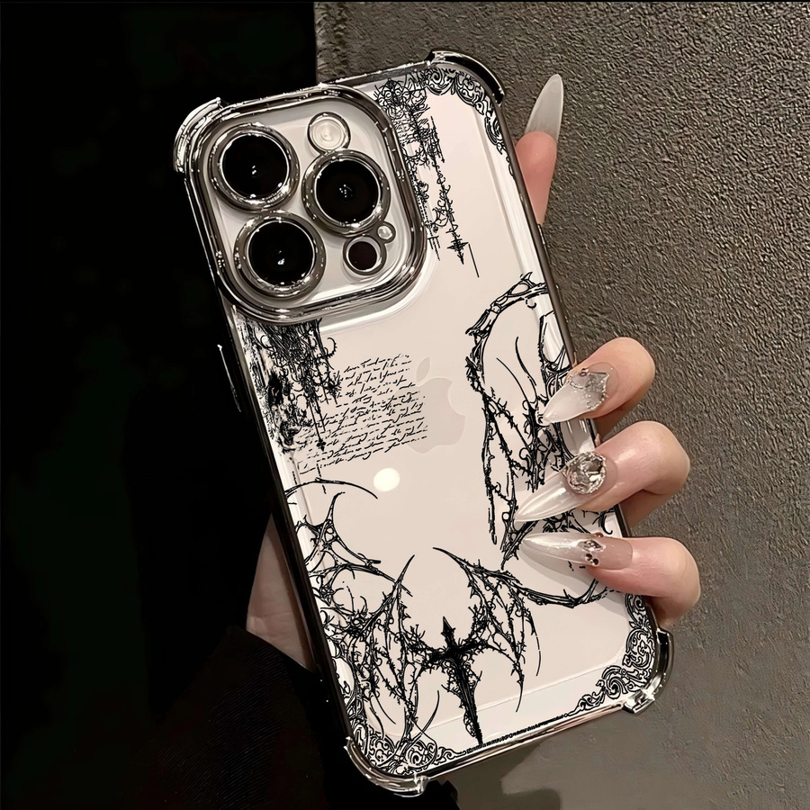 Gothic Kreuz Handyhülle für Google Pixel 10 9 8 7 Pro XL 9a 8a 7a 5G in Schwarz mit Anti-Sturz-Airbag - Bild 2