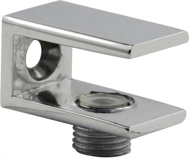 Fonsegrive Glastablar-Klemmträger Perugia aus Zamak, verchromt und poliert, Silber, für Glasstärken 6-10 mm - Bild 1