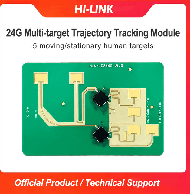 Bibikoo MM-Wellen-Hochleistungs-Radar-Modul zur Personenperzeption und Trajektorienverfolgung HLK-LD2460 HLK-LD2450 2T4R 1T2R in Grün - Bild 1