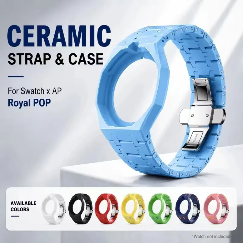 Swatch Silikonarmband für Swatch X AP Royal Pop Taschenuhr, Unisex - Bild 2