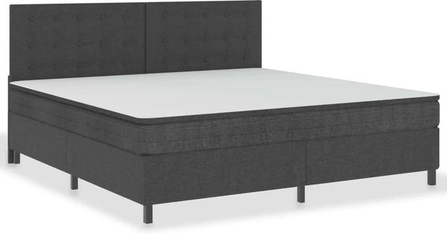 vidaXL Boxspringbett Dunkelgrau mit Hybrid-Federkern und Schaumstoff B/T/H: 200 x 200 x 116 cm - Bild 1