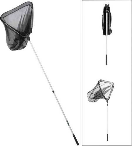 Siena Garden Teichkescher aus Aluminium mit Teleskopstange, Schwarz, Durchmesser: 43 cm - Bild 1