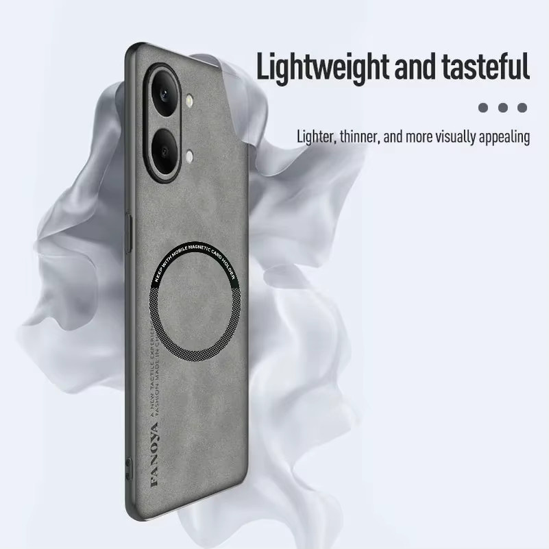 Luxuriöse Retro-Schafsleder-Schutzhülle für Xiaomi POCO X8 Pro Max X7 F8 Ultra F7 M8 Pro M7 mit Magnetfunktion in Gelb - Bild 4