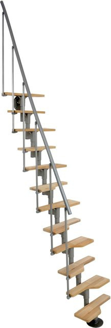 Minka Mittelholmtreppe Vienna aus Buche in Grau für eine Raumhöhe bis 293 cm - Bild 1