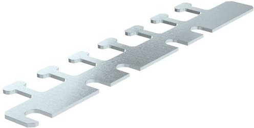 OBO Bettermann Montagezubehör mit Schrauben, Silber, B: 14,6 cm, H: 3,0 cm, 10 Stück - Bild 1
