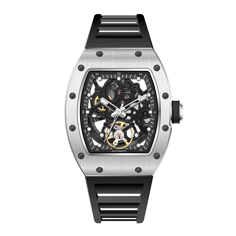 Wishdoit Armbanduhr Automatik, Edelstahl, Schwarz, Herren, 5 ATM - Bild 1