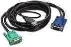 APC Integrated LCD KVM USB-C auf USB-A Kabel, Schwarz, Länge: 1,8 m (AP5821) - Bild 1