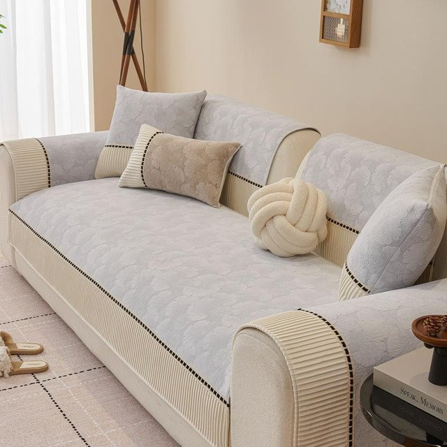 BC-Warm Home Rutschfestes Sofakissen aus Chenille für alle Jahreszeiten, Rechteckig, B: 90 cm, H: 70 cm - Bild 1