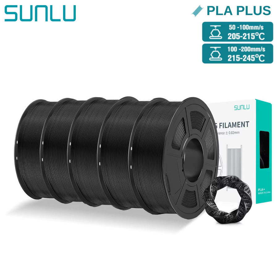 SUNLU PLA+ 3D-Filament 1,75 mm, Weiß, 1 kg - Bild 1