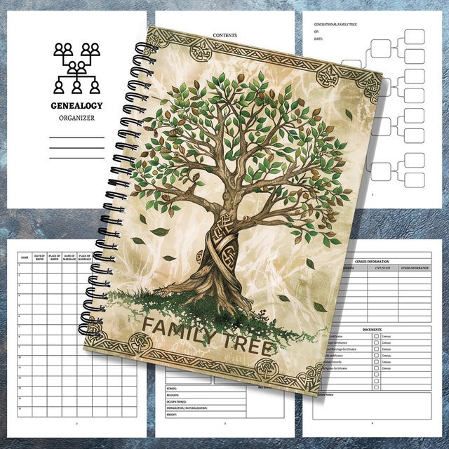 Familienstammbuch und Genealogie-Planer als Stammbaumsuchbuch für deine Familienhistorie - Bild 1