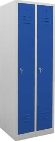 STIER Garderobenspind mit 2 Abteilen in Enzianblau, H x B x T: 180 x 59 x 50 cm - Bild 1
