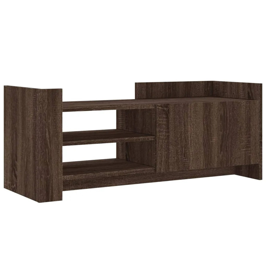 vidaXL TV-Schrank in Braun Eichen-Optik aus Holzwerkstoff, B/T/H: 100 x 35 x 40 cm - Bild 2