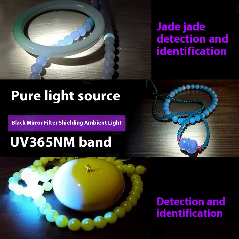 ESMARTER UV-Taschenlampe 365/395 nm in Violett, wiederaufladbare Mini-UV-Lampe für Inspektionen und Markierungen - Bild 3