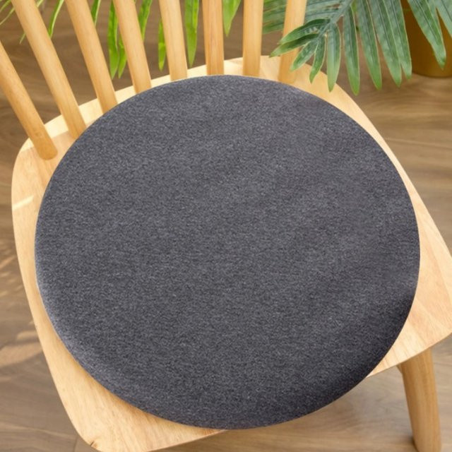 Rundes Sitzkissen aus Memory-Schaum von inyahome, grau, rutschfest und gepolstert - Bild 1