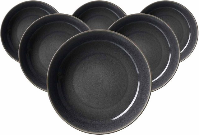 Ritzenhoff & Breker Suppenteller Toledo aus Keramik Grau 6er Set Durchmesser: 14,5 cm - Bild 1