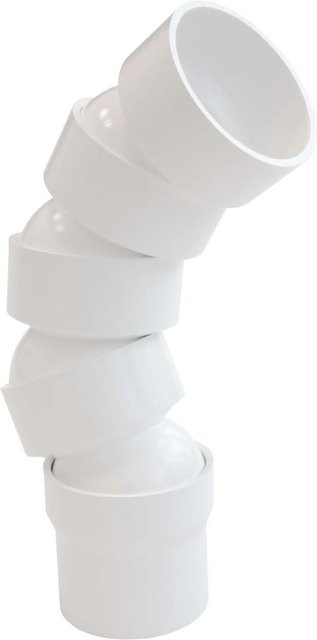Inefa Flexibler Rohrbogen aus PVC DN 50 in Weiß 67-90 Grad - Bild 1