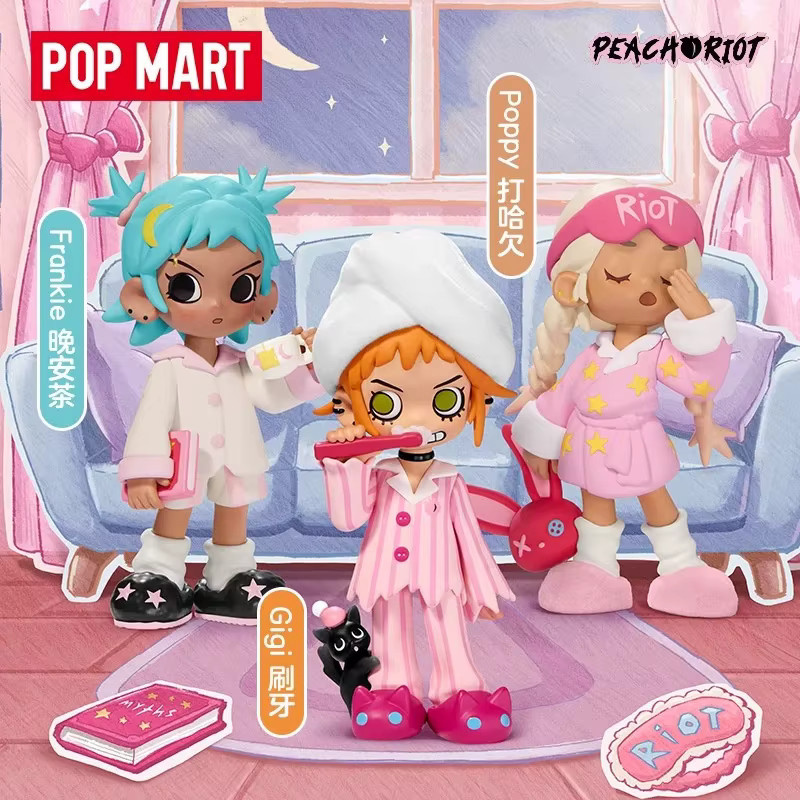 POP MART Lil Peach Riot Sleepover Serie, Actionfiguren, Einzelfigur - Bild 1