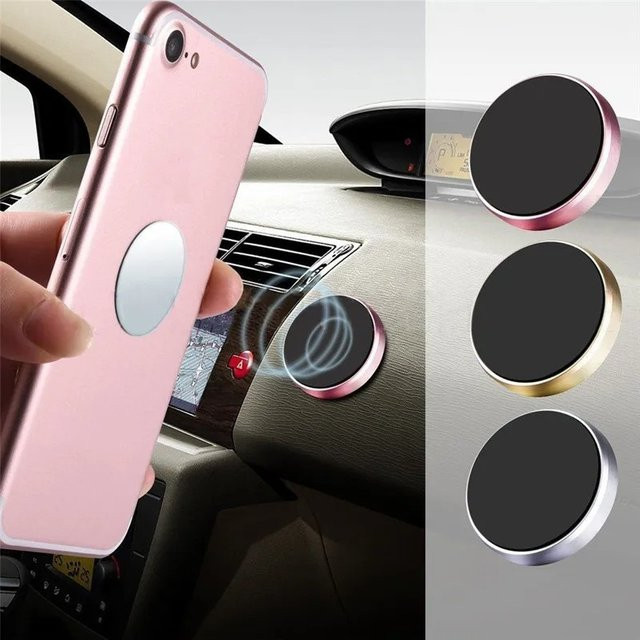 WSSHE Supermagnetische Auto-Handyhalterung für Mobiltelefon und GPS, 2 Stück, Silber und Gold - Bild 1