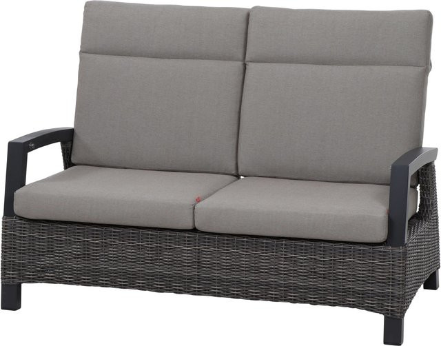 Siena Garden 2er Sofa Corido in Holzkohlegrau mit Aluminiumgestell und Polsterung, B/T/H: 146 x 83 x 101 cm - Bild 1