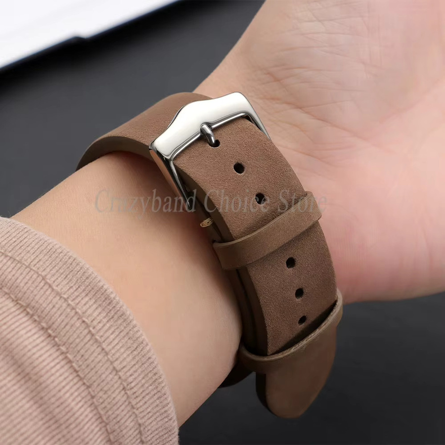 crazyband Uhrenarmband Leder, Mattes Rindsleder, Unisex - Bild 4