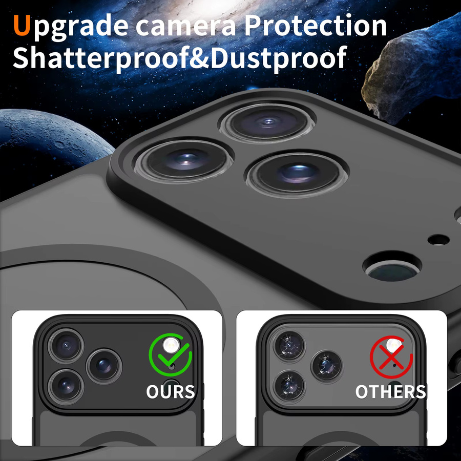 NYFundas MagSafe Schutzhülle mit Kameraschutz für iPhone 12 bis iPhone 17 Pro Max in Schwarz - Bild 3