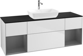V&B Waschtischunterschrank Finion in Weiß lackiert, Breite: 160 cm, Tiefe: 50,1 cm - Bild 1