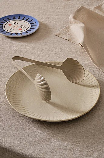 VIKING Salatzange aus Edelstahl in Silber und Beige mit mattem Finish - Bild 1