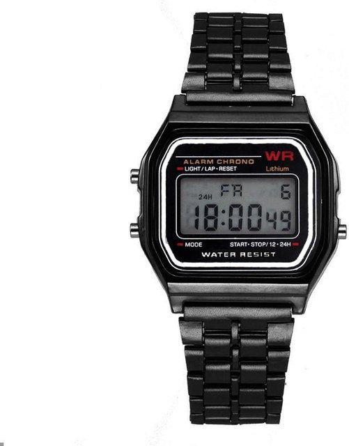 Armbanduhr Digital, Quarz, Edelstahl, Gold, Unisex, Wasserdicht - Bild 1