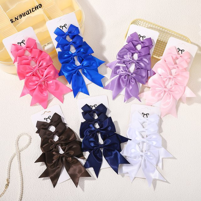 Kids Bows Haar Clips, 4 Stück, Kinder - Bild 1